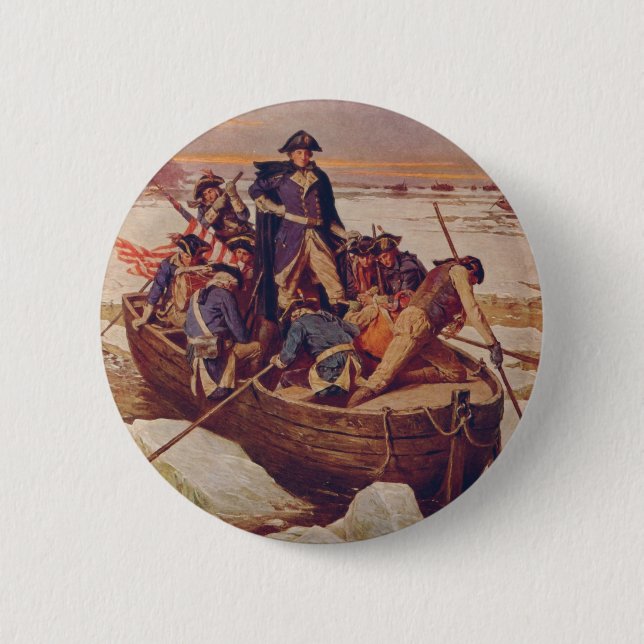 George Washington, der den Delaware River kreuzt Button (Vorderseite)