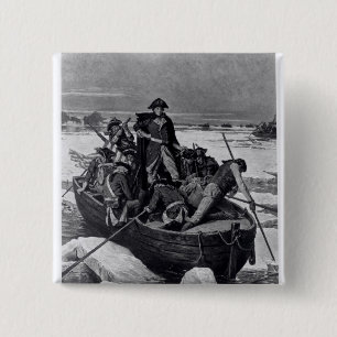 George Washington, der den Delaware River kreuzt Button