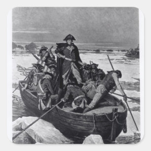George Washington, der den Delaware River kreuzt Quadratischer Aufkleber