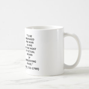George Washington, der für Kriegs-Friedenszitat Tasse