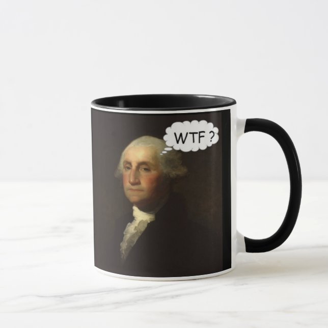 George Washington, der in sein Grab lustig spinnt Tasse (Rechts)