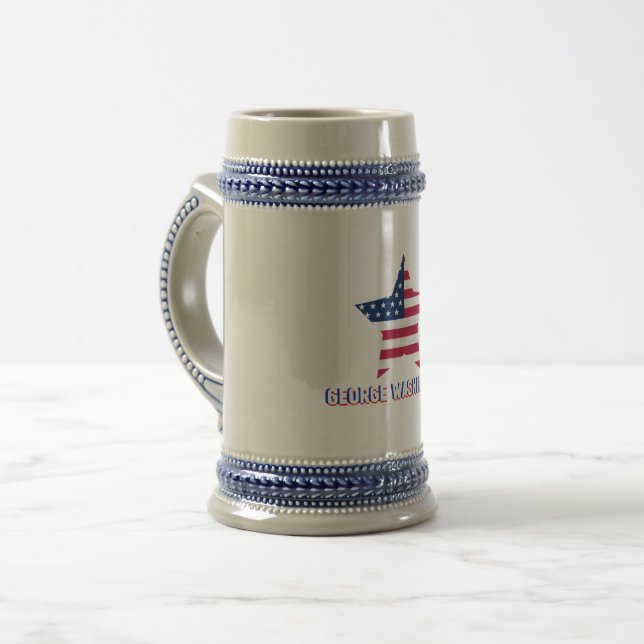 George Washington Design Bierglas (Vorderseite Links)