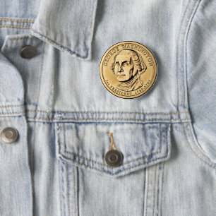 George Washington Dollar Button