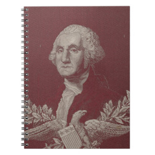 George Washington Eagle Stars Stripes USA Portrait Notizblock