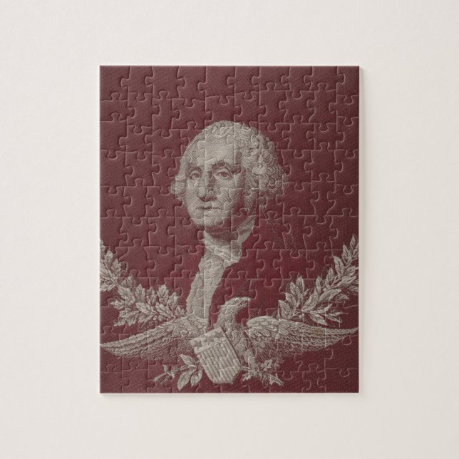 George Washington Eagle Stars Stripes USA Portrait Puzzle (Vertikal)