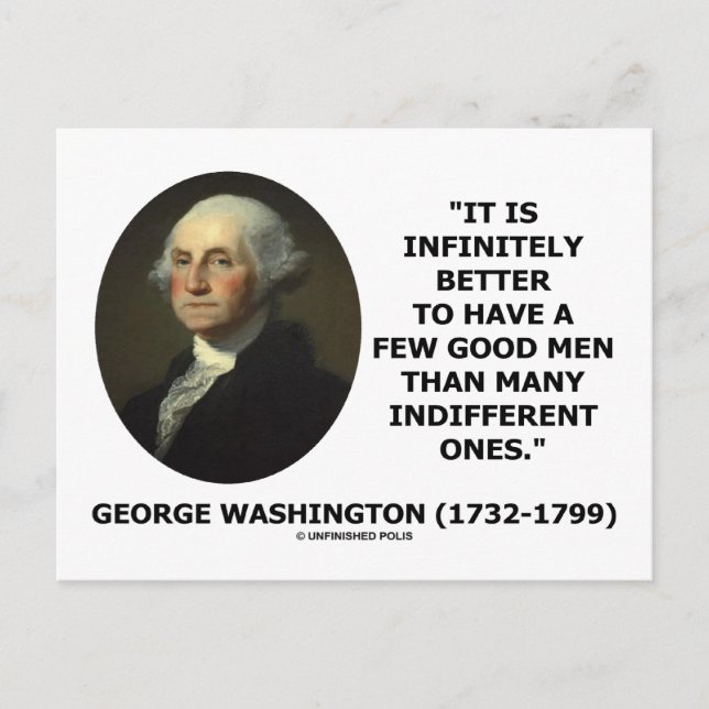 George Washington ein paar gute Männer Zitat Postkarte (Vorderseite)