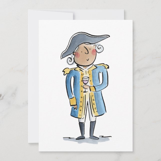 George Washington Einladung (Vorderseite)