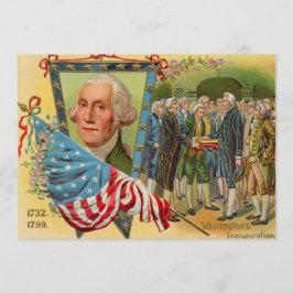 George Washington Einweihung der amerikanischen Fl Einladung