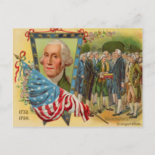 George Washington Einweihung der amerikanischen Fl Postkarte