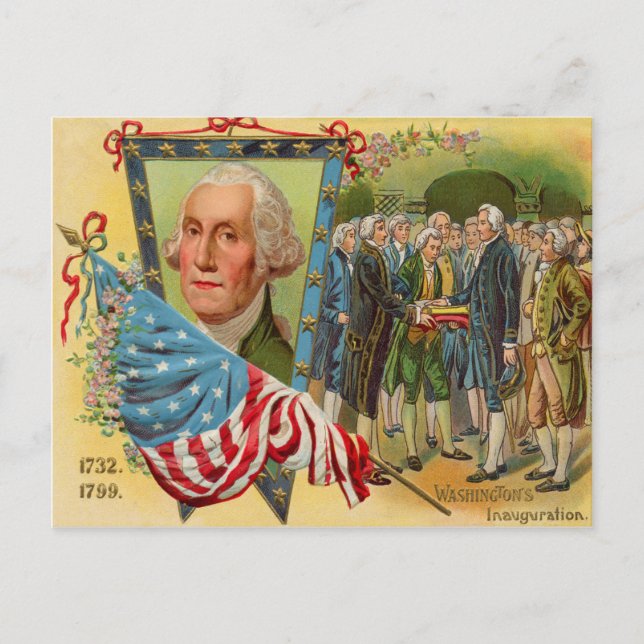 George Washington Einweihung der amerikanischen Fl Postkarte (Vorderseite)