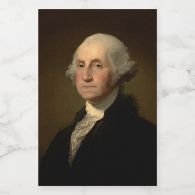 George Washington Erster amerikanischer Präsident  Lebensmitteletikett (Einzelnes Label)