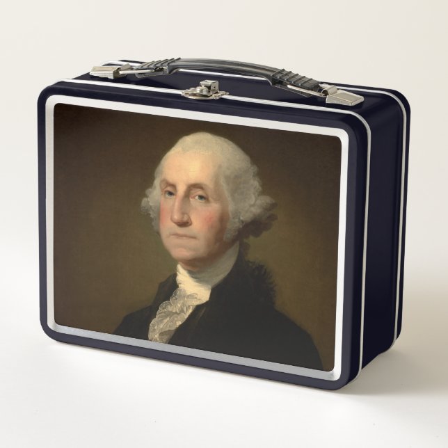 George Washington Erster amerikanischer Präsident  Metall Brotdose (Vorderseite)