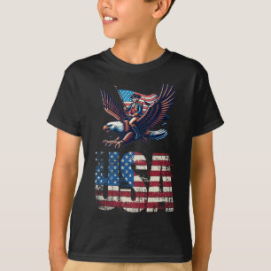 George Washington fährt einen Bald Adler 4. Juli T-Shirt
