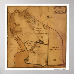 George Washington Farm Plan Karte - 1766 Poster