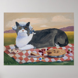 George Washington Funny Cat Wall Art Poster