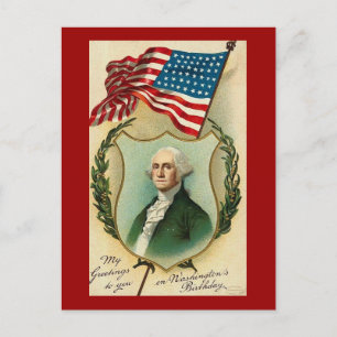 George Washington Greetings Postkarte