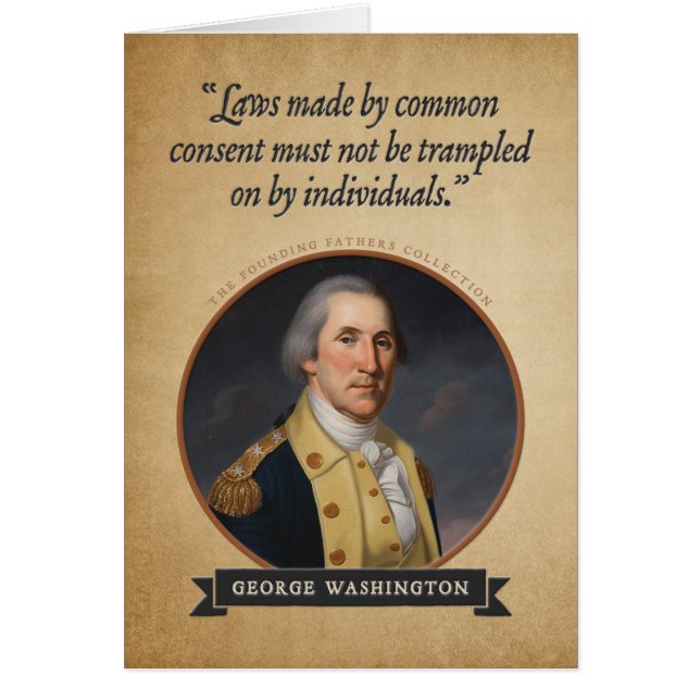 George Washington Gründungsväter Birthday Card (Vorne)