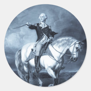 George-Washington-Gruß-Aufkleber Runder Aufkleber
