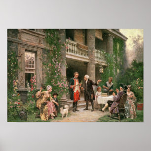 George Washington im Bartram's Garden Poster