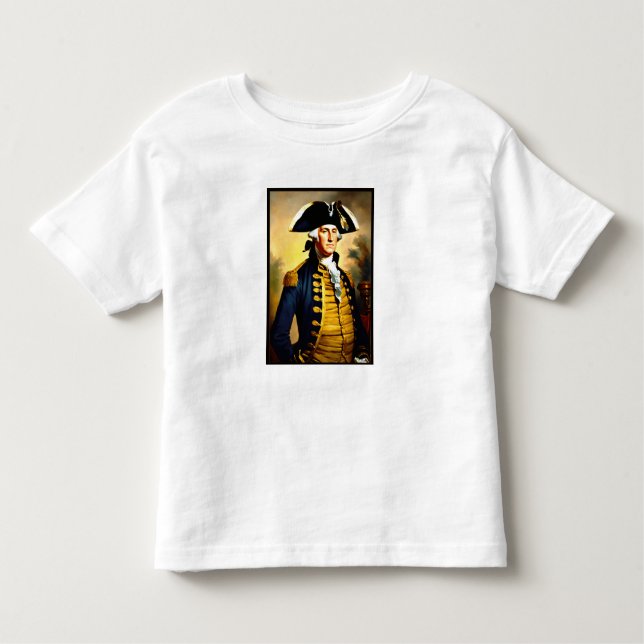 George washington in battlefield attire kleinkind t-shirt (Vorderseite)