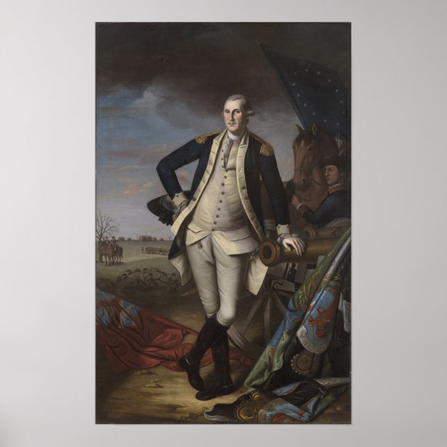 George Washington in der Schlacht von Princeton, 1 Poster (Vorne)