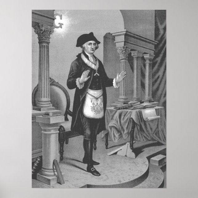George Washington in Masonic Regelia 2 Poster (Vorne)