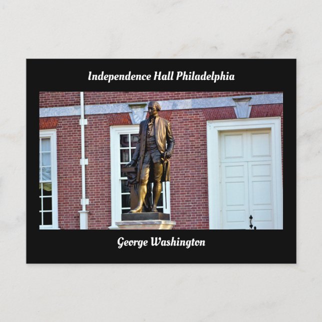 George Washington Independence Hall Philadelphia Postkarte (Vorderseite)
