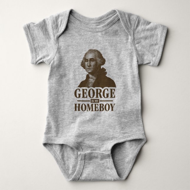 George Washington ist mein Homeboy Baby Strampler (Vorderseite)