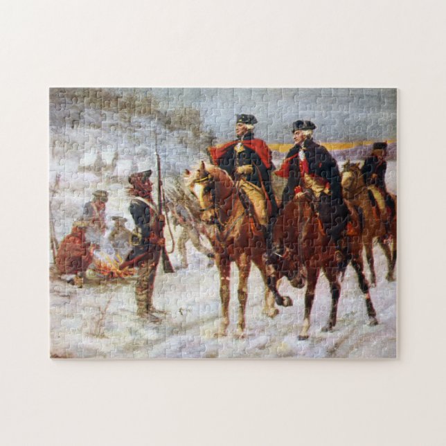 George Washington Lafayette Valley Forge Army Puzzle (Horizontal)