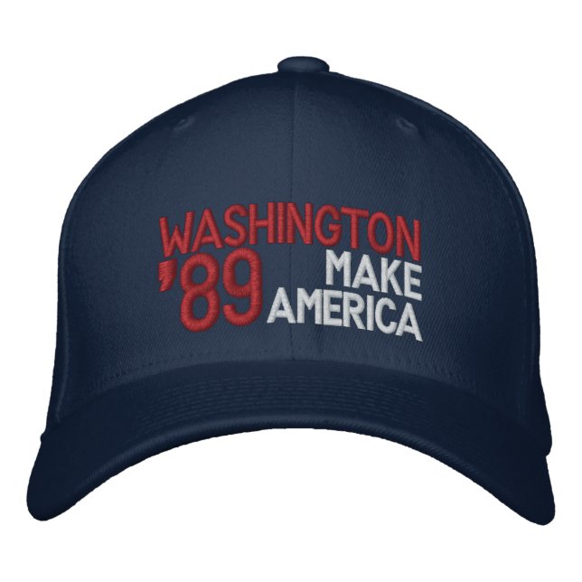 George Washington "Make America" Hat Bestickte Kappe (Vorderseite)