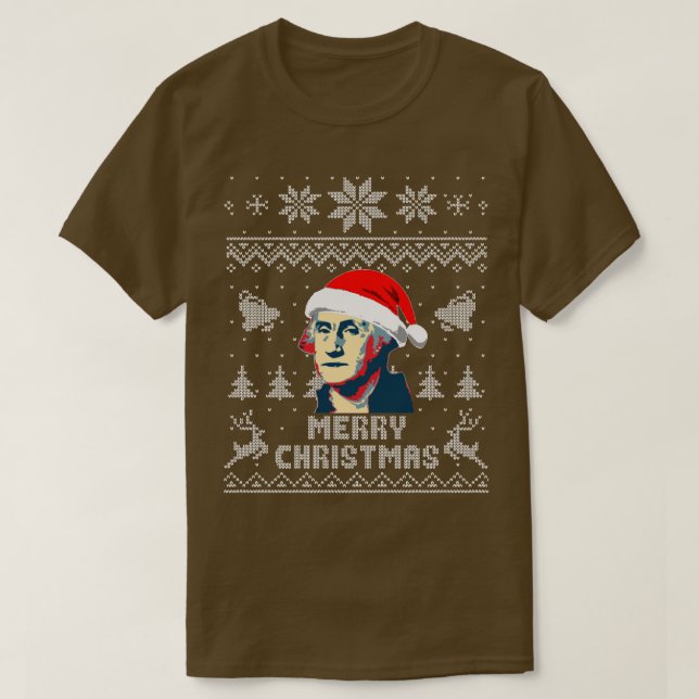 George Washington Merry Christmas T-Shirt (Design vorne)