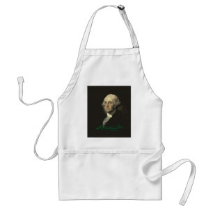 George Washington mit Autogramm Schürze