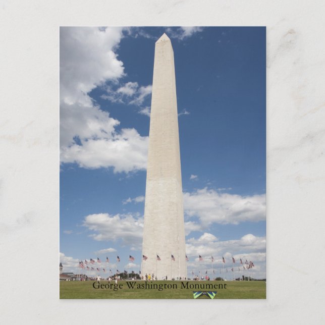 George Washington Monument Postkarte (Vorderseite)