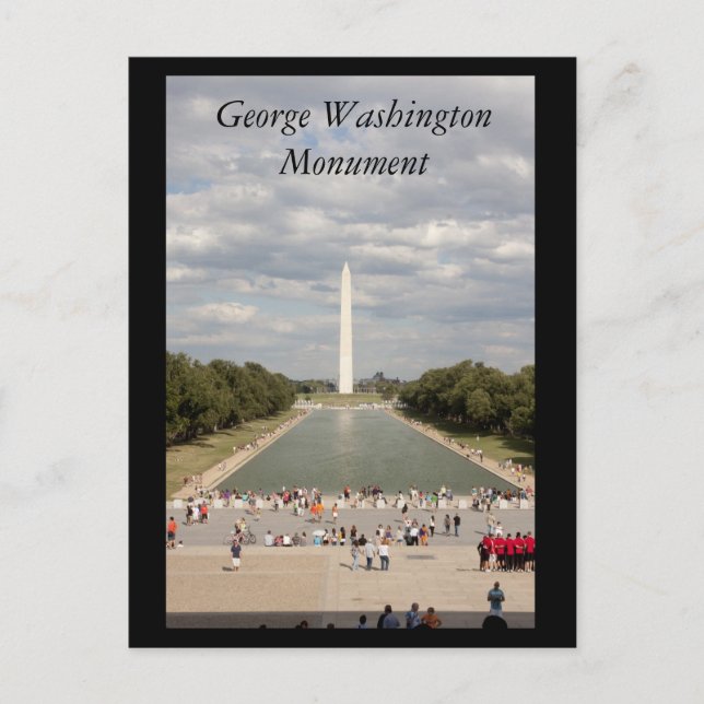George Washington Monument Postkarte (Vorderseite)