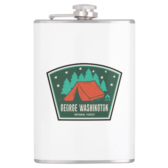 George Washington National Forest Camping Flachmann (Vorderseite)