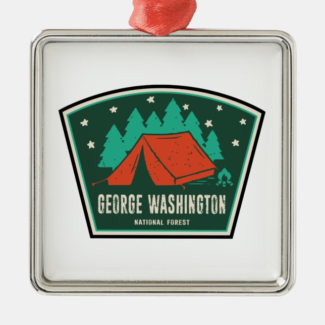 George Washington National Forest Camping Ornament Aus Metall (Vorne)