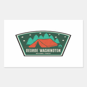 George Washington National Forest Camping Rechteckiger Aufkleber