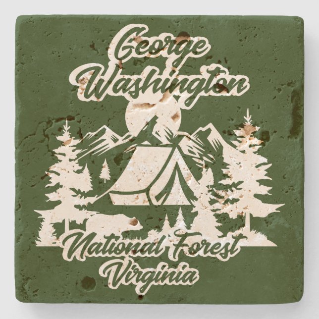 George Washington National Forest Steinuntersetzer (Vorderseite)