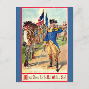 George Washington Patriotic Postkarte