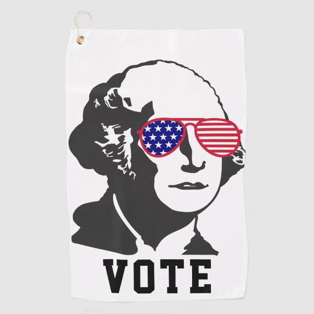 George Washington Patriotic Red White Blue Golfhandtuch (Vorderseite)