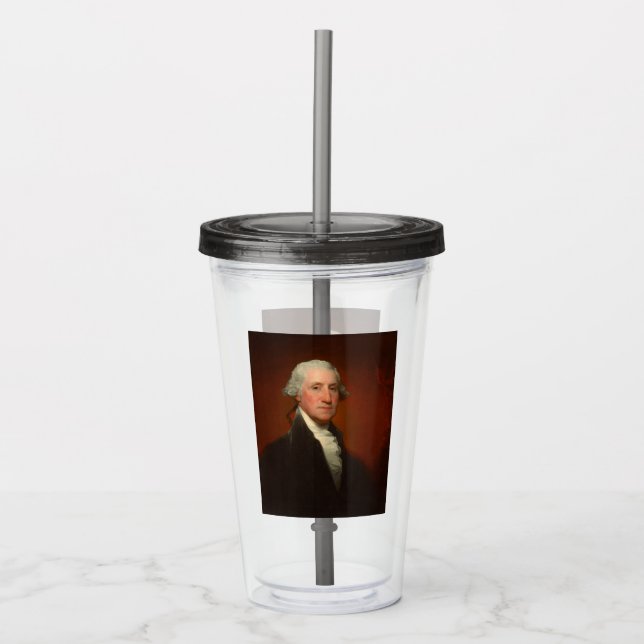 George Washington Portrait Acryltrinkbecher (Vorderseite)