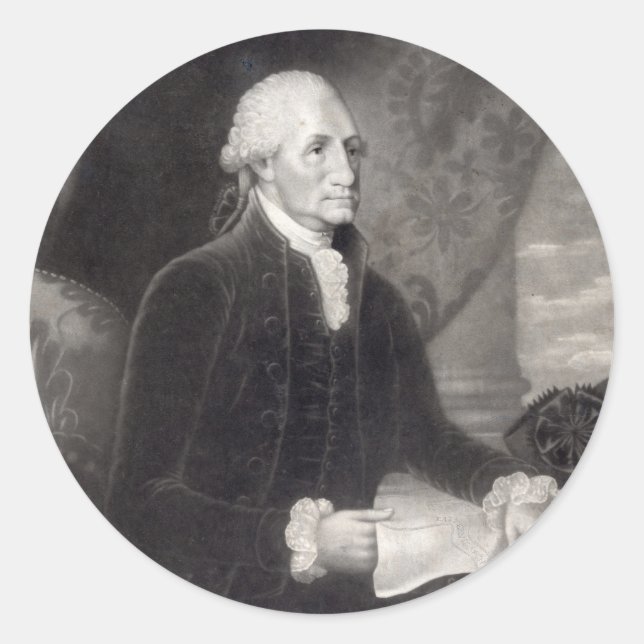 George Washington Portrait Aufkleber (Vorderseite)