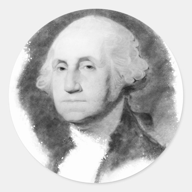 George Washington Portrait Aufkleber (Vorderseite)