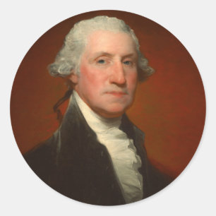 George Washington Portrait Runder Aufkleber