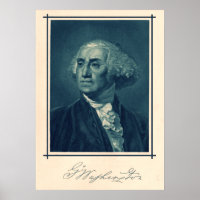 George Washington Portrait & Signature