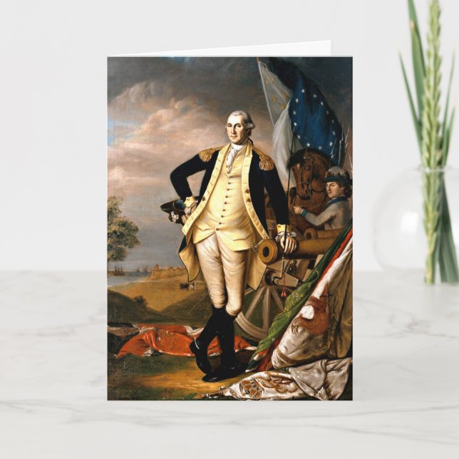George Washington, Porträt des ersten Präsidenten Karte (Vorderseite)