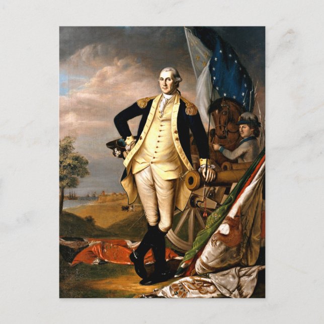 George Washington, Porträt des ersten Präsidenten Postkarte (Vorderseite)