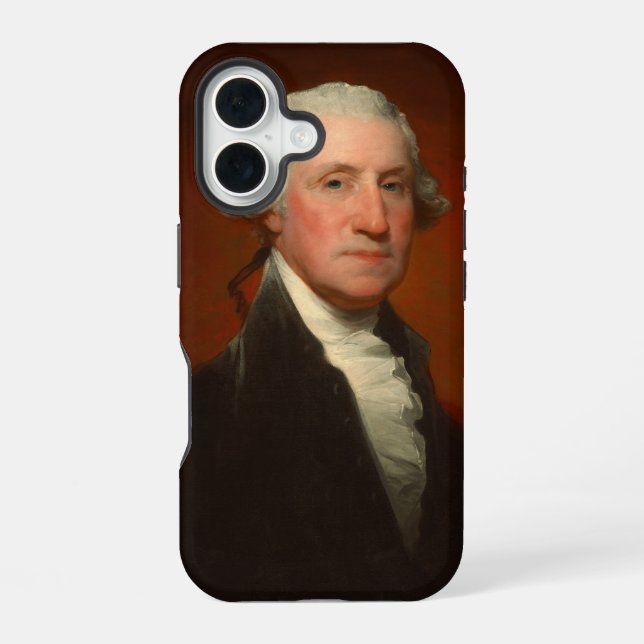 George-Washington-Porträt iPhone 16 Hülle (Rückseite)