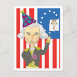 George Washington Postcard Postkarte<br><div class="desc">This George Washington design was made in general for Washington Birthday and Presidents Day but since I have decided to do a series of other Presidents as well I think they can be an everyday collectible piece such as the postcard and foto skulpture. The Birthday card can be used for...</div>