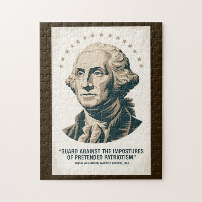 George Washington Quote American President Art Puzzle (Vertikal)